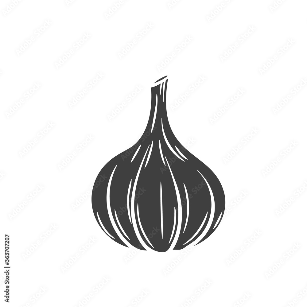 Garlic glyph icon.
