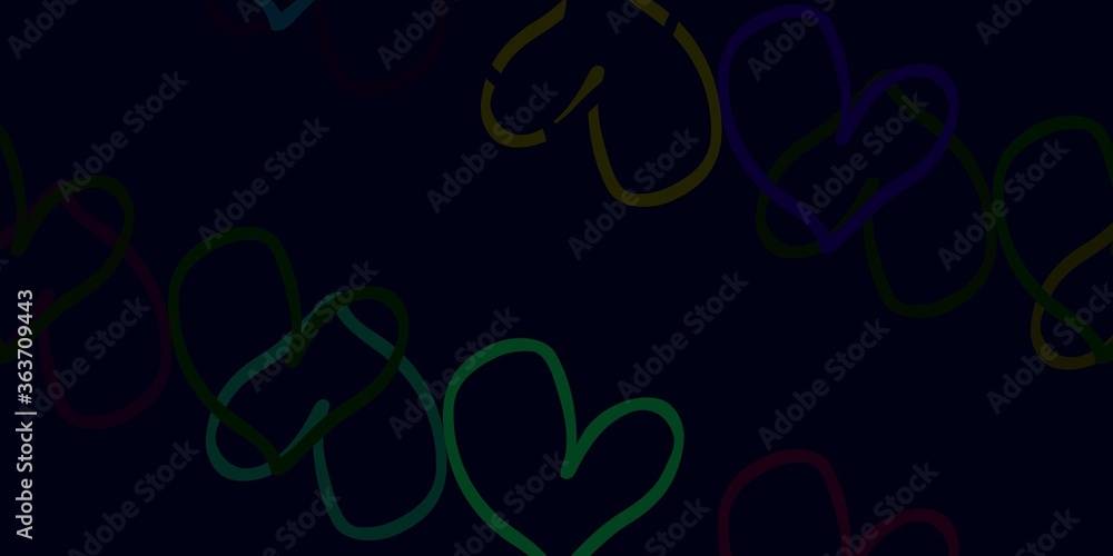 Light Blue, Green vector backdrop with sweet hearts. Light Blue, Green vector backdrop with sweet hearts.