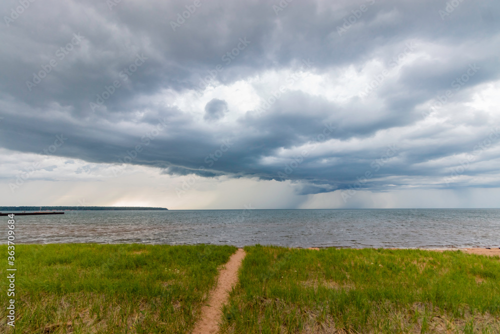 Supercell Thunderstorm Over Lake Superior