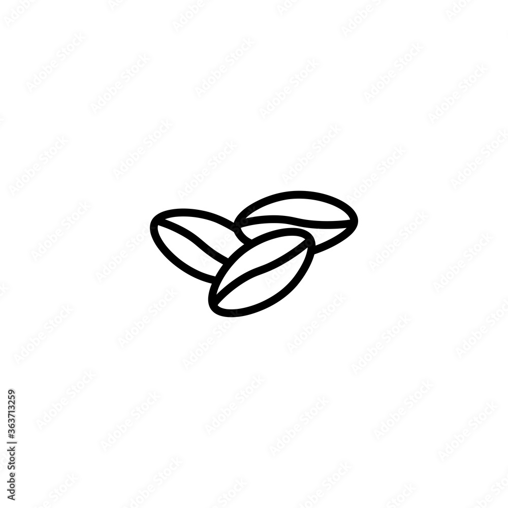 Coffee beans line icon. isolated vector element Coffee beans line icon. isolated vector element