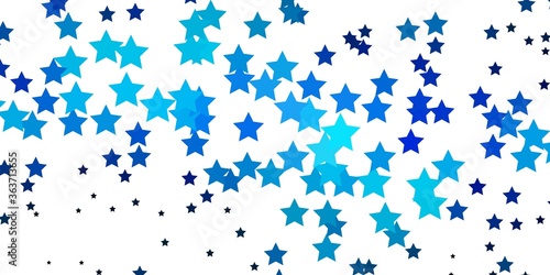 Dark BLUE vector texture with beautiful stars. Colorful illustration in abstract style with gradient stars. Pattern for new year ad, booklets.