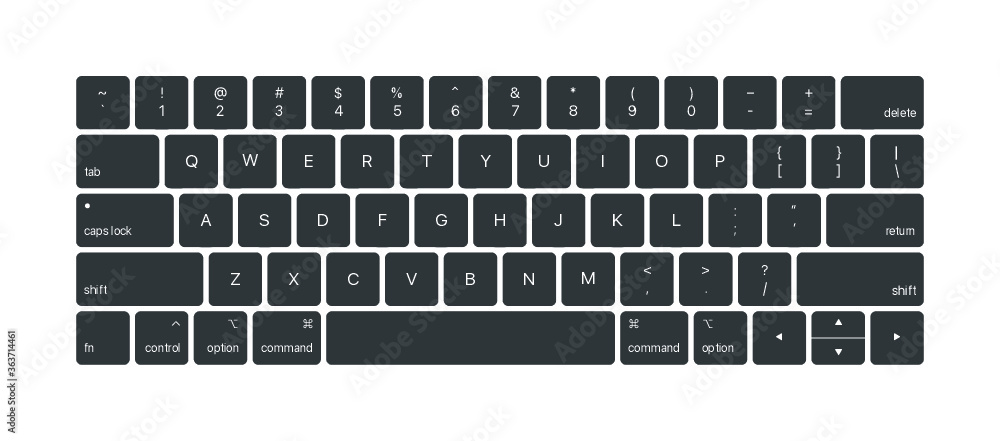 black and white keyboard