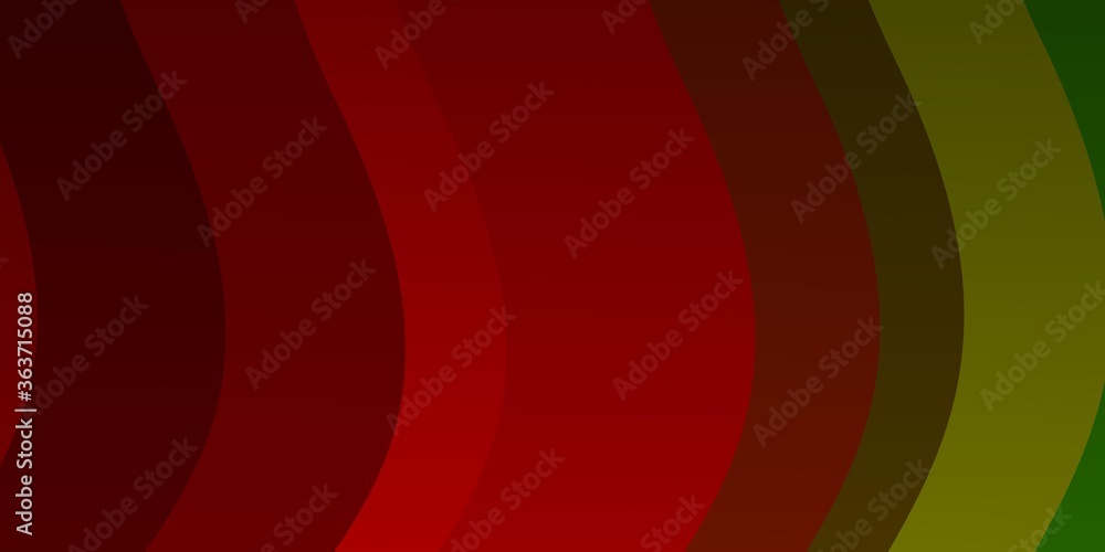 Fototapeta premium Dark Multicolor vector background with curved lines. Illustration in abstract style with gradient curved. Pattern for booklets, leaflets.