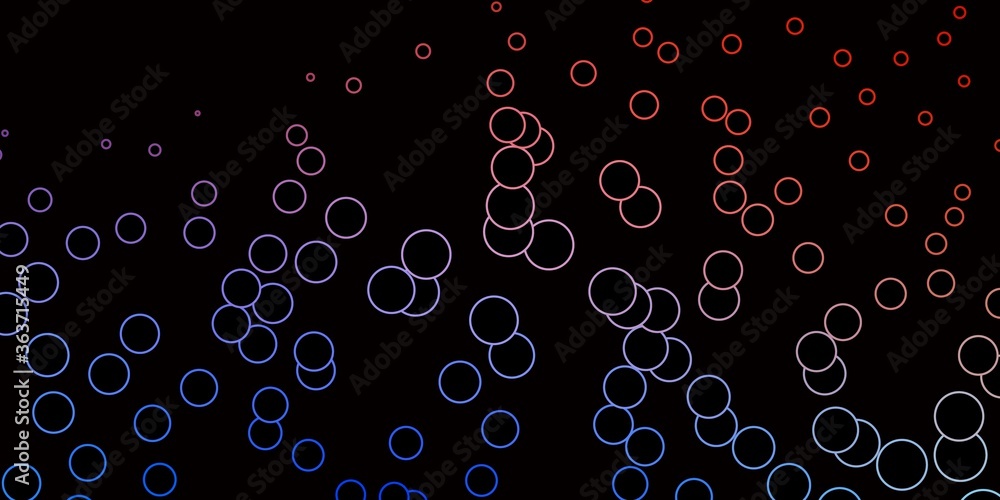 Dark Blue, Red vector background with circles. Illustration with set of shining colorful abstract spheres. Pattern for business ads. Dark Blue, Red vector background with circles. Illustration with set of shining colorful abstract spheres. Pattern for business ads.