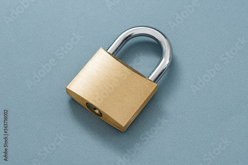 Locked Padlock on the blue background.