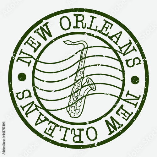 Canvas Print New Orleans Stamp