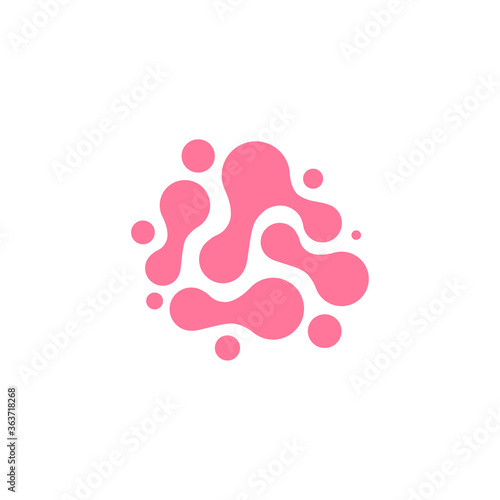 probiotics flat icon, vector color illustration on white background
