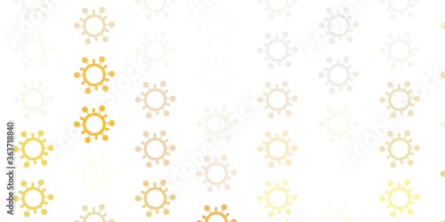 Light Orange vector texture with disease symbols.