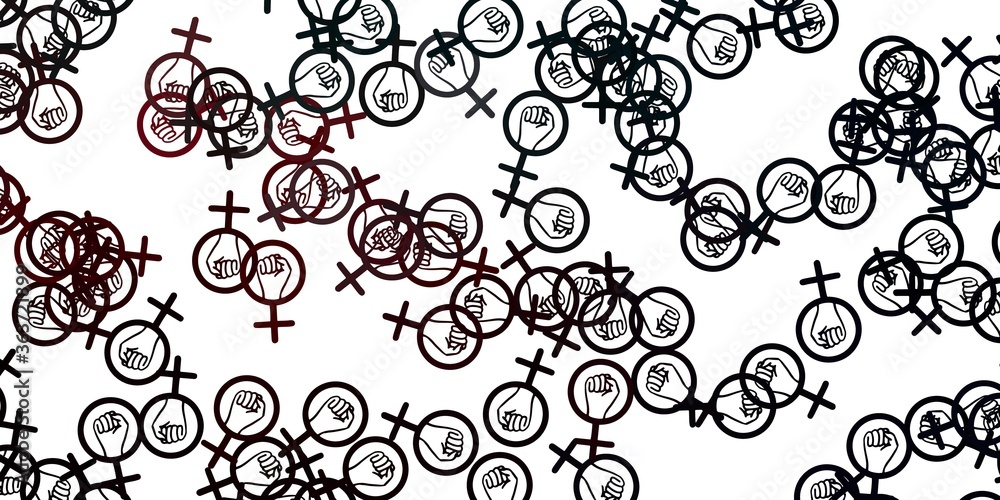 Light Blue, Red vector backdrop with woman's power symbols. Light Blue, Red vector backdrop with woman's power symbols.