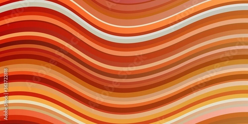 Light Orange vector template with lines. Abstract illustration with bandy gradient lines. Best design for your ad, poster, banner.