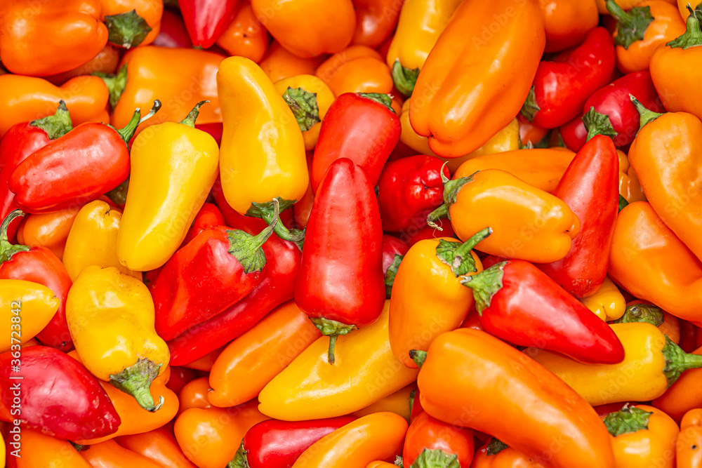red and yellow peppers red and yellow peppers