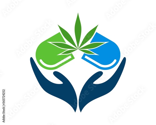 Medical care with capsule and marijuana