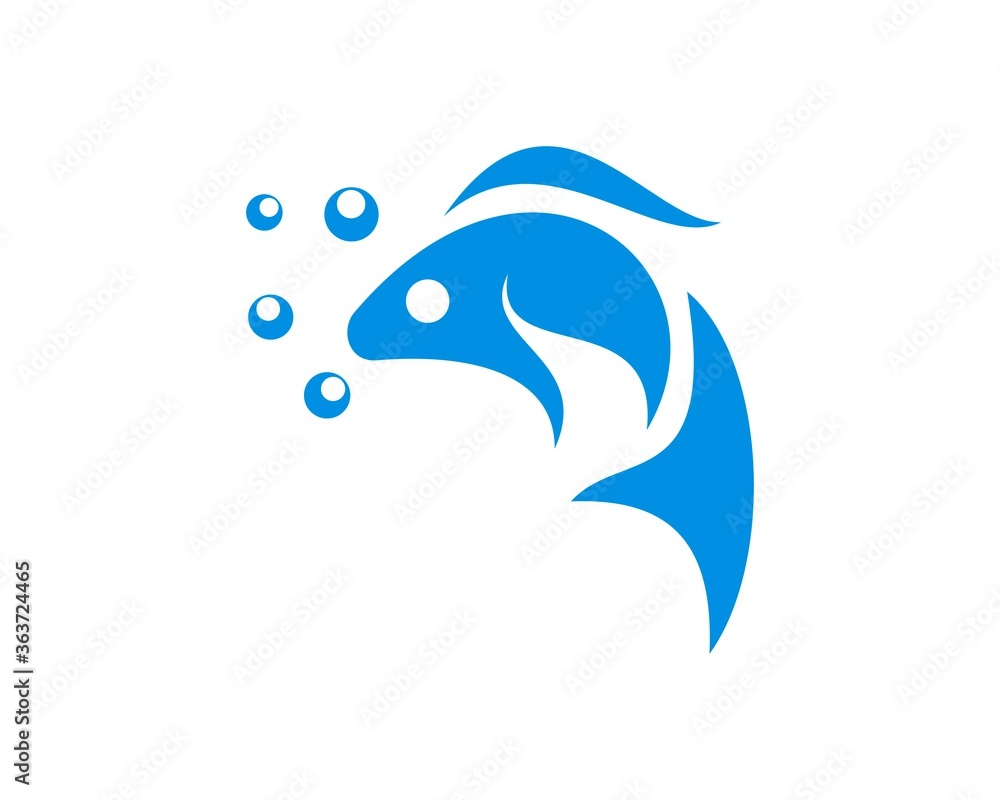 Fototapeta premium Goldfish with water bubbles