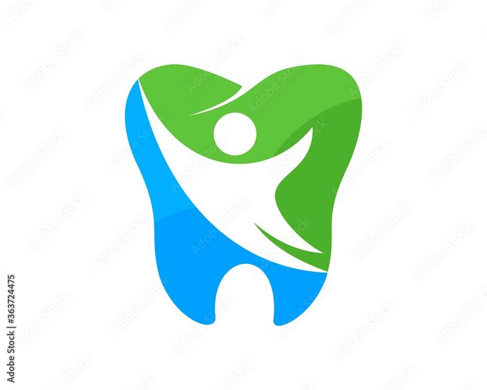 Fototapeta premium Reach success people inside tooth shape