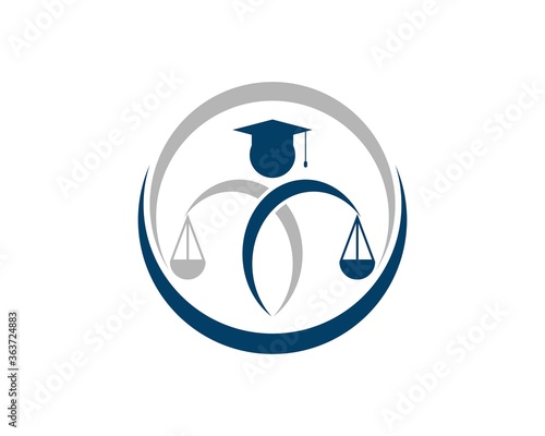 Circle swoosh with law scale and graduation inside