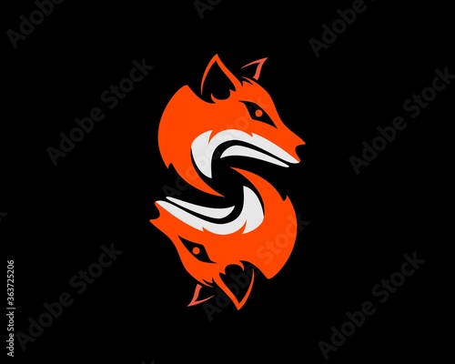 Two fox head with S letter initial