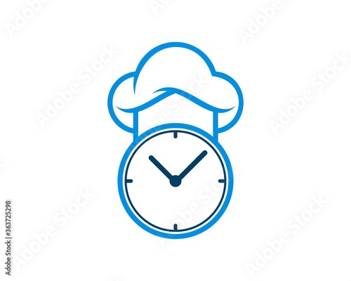 Combination chef hat with clock