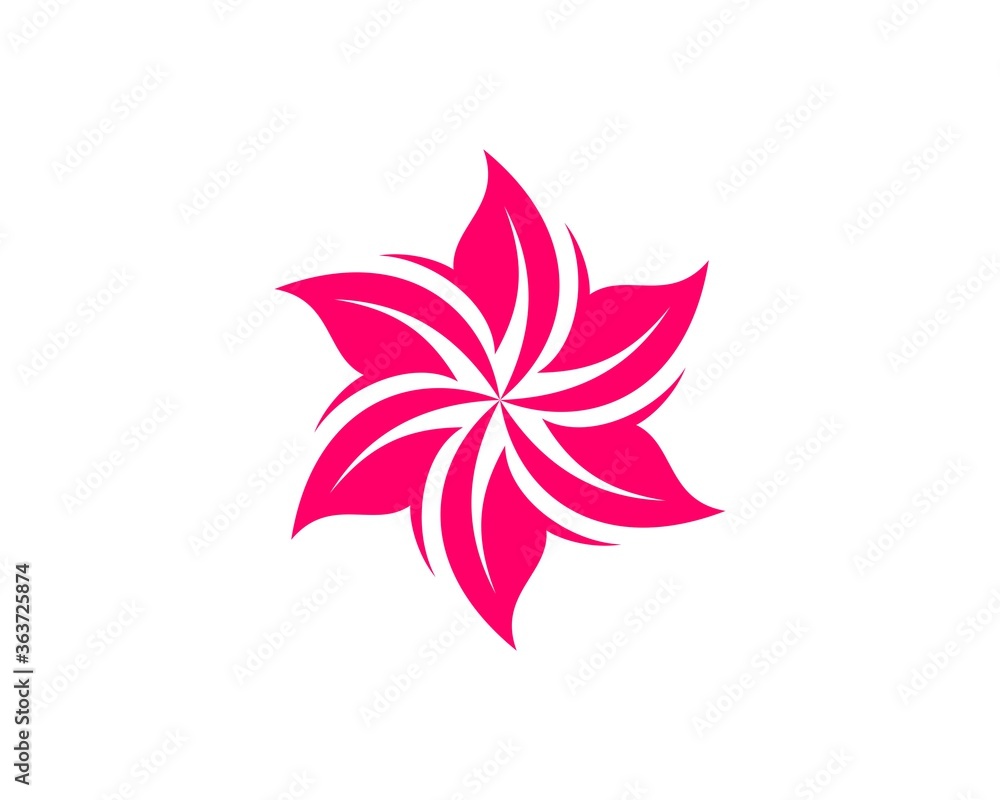 Abstract pink star leaf