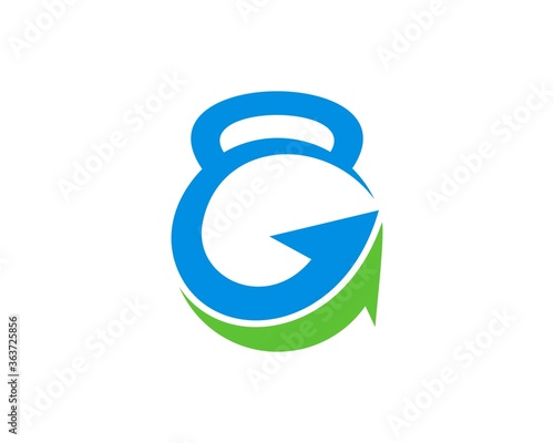 Kettle bell with upside arrow