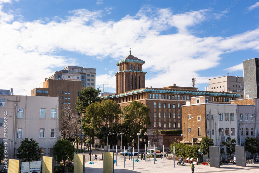 横浜、歴史的建造物のある風景・日本