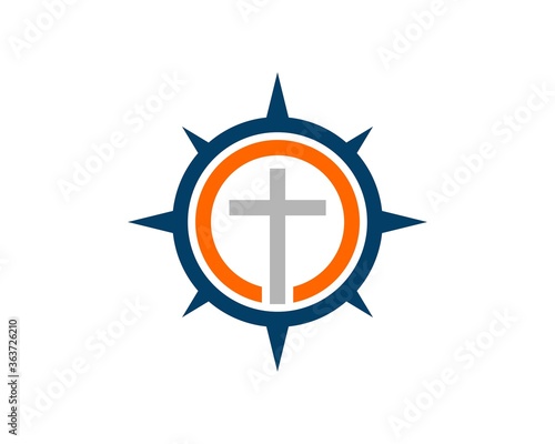 Compass with cross inside