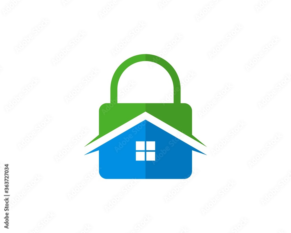 Combination padlock with house