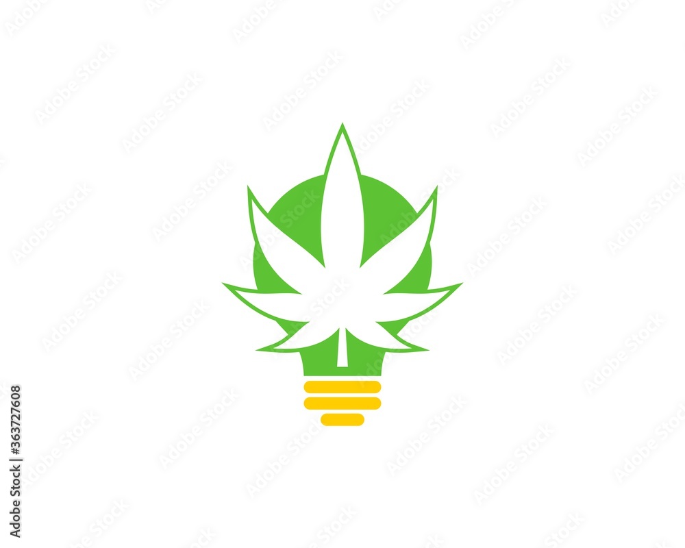 Marijuana inside the green light bulb Marijuana inside the green light bulb