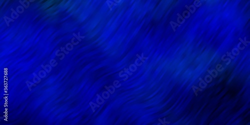 Light BLUE vector pattern with wry lines. Colorful geometric sample with gradient curves.  Pattern for booklets, leaflets.