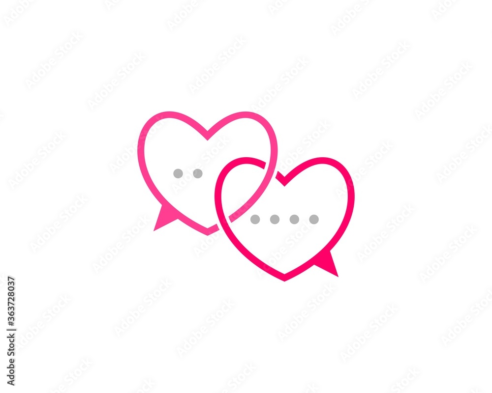 Love bubble chat in pink color Love bubble chat in pink color
