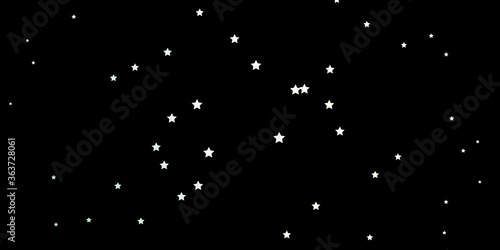 Dark Green vector pattern with abstract stars. Modern geometric abstract illustration with stars. Pattern for new year ad, booklets.