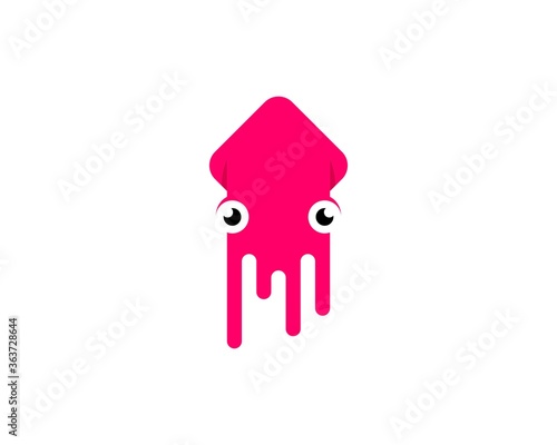 Abstract pink cute octopus