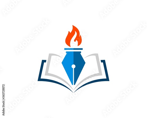 Pen and study book with torch