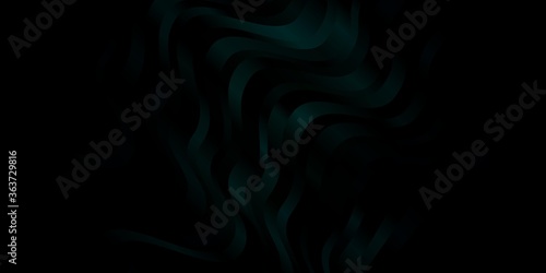 Dark Green vector layout with wry lines. Abstract illustration with gradient bows. Smart design for your promotions.