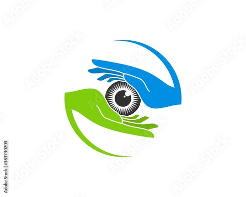 Hands care for light eyes