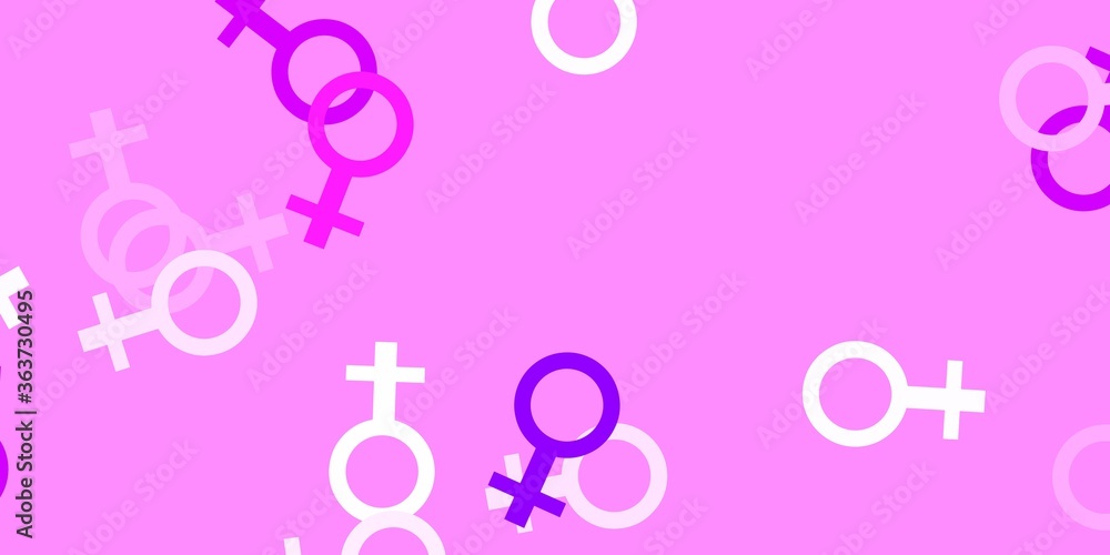 Light Purple vector texture with women's rights symbols. Light Purple vector texture with women's rights symbols.