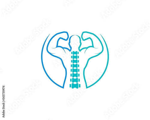 Strong man with health chiropractic