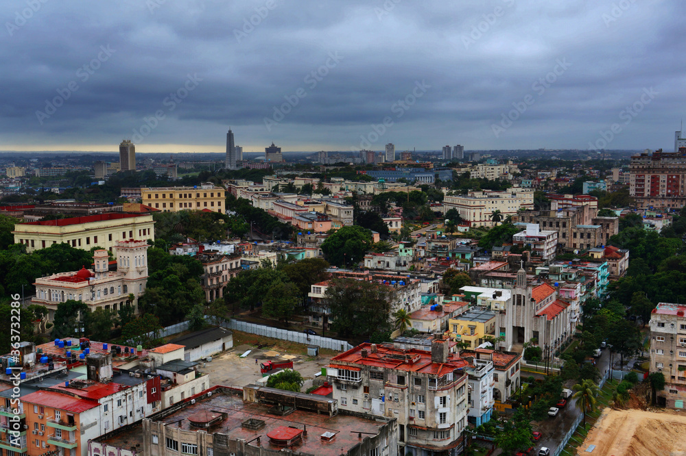 Cityscape of La Habana, Cuba