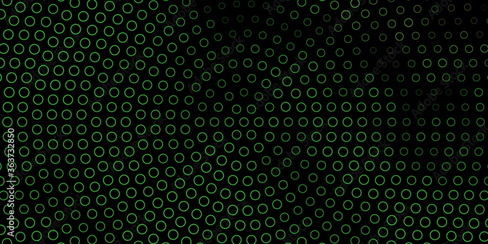 Dark Green, Yellow vector backdrop with circles. Illustration with set of shining colorful abstract spheres. Design for your commercials.