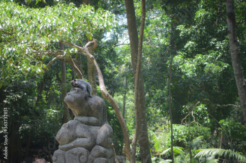 monkey on statue