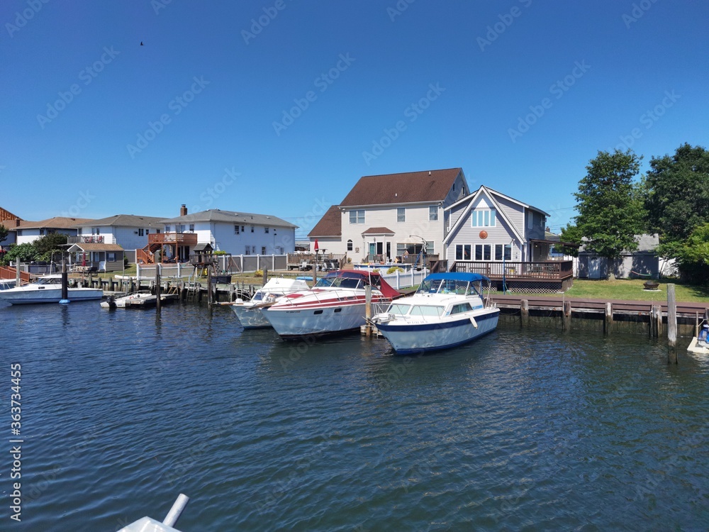 Waterfront property with boat