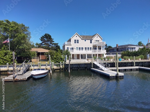 Waterfront property with boat