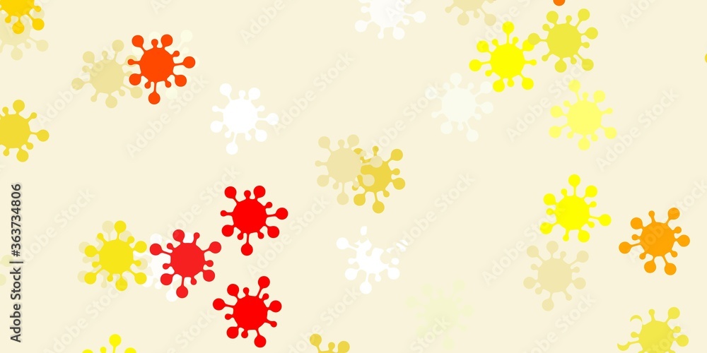 Light orange vector template with flu signs. Light orange vector template with flu signs.