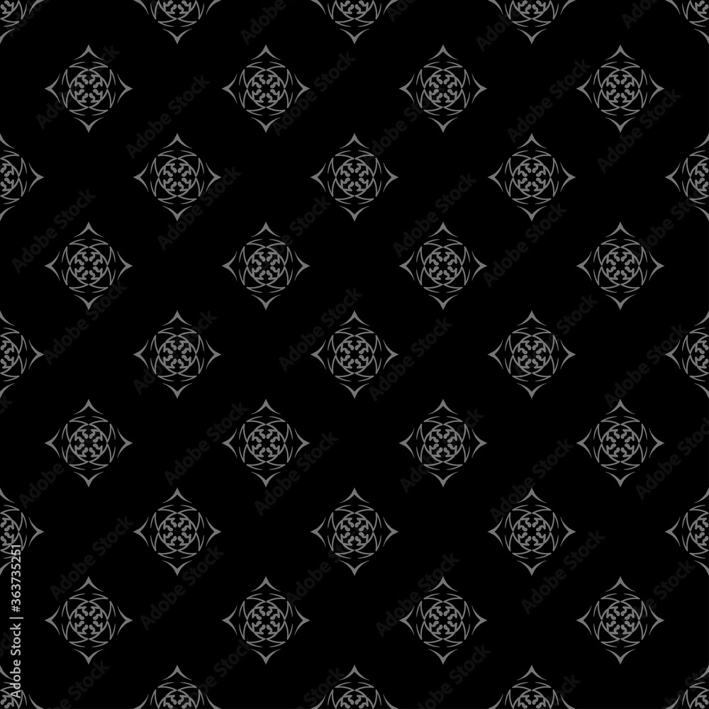 Dark background pattern. Simple seamless pattern. Background for fabric, tile, interior design or wallpaper. Vector background image
