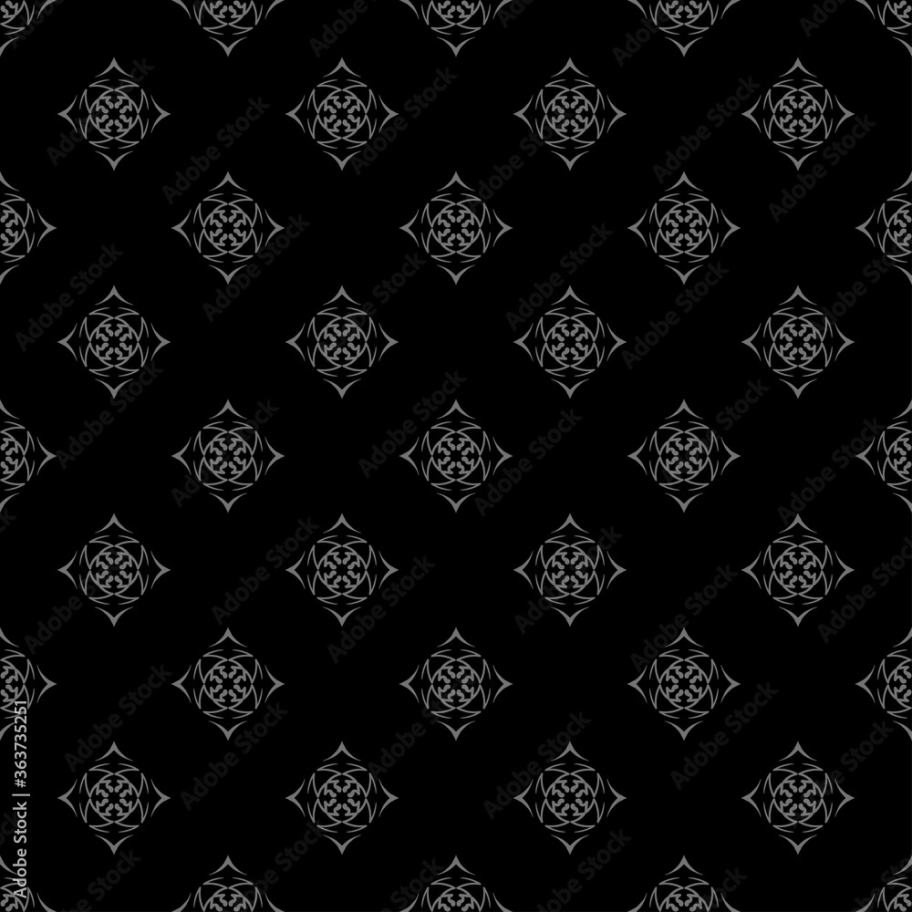 Dark background pattern. Simple seamless pattern. Background for fabric, tile, interior design or wallpaper. Vector background image Dark background pattern. Simple seamless pattern. Background for fabric, tile, interior design or wallpaper. Vector background image