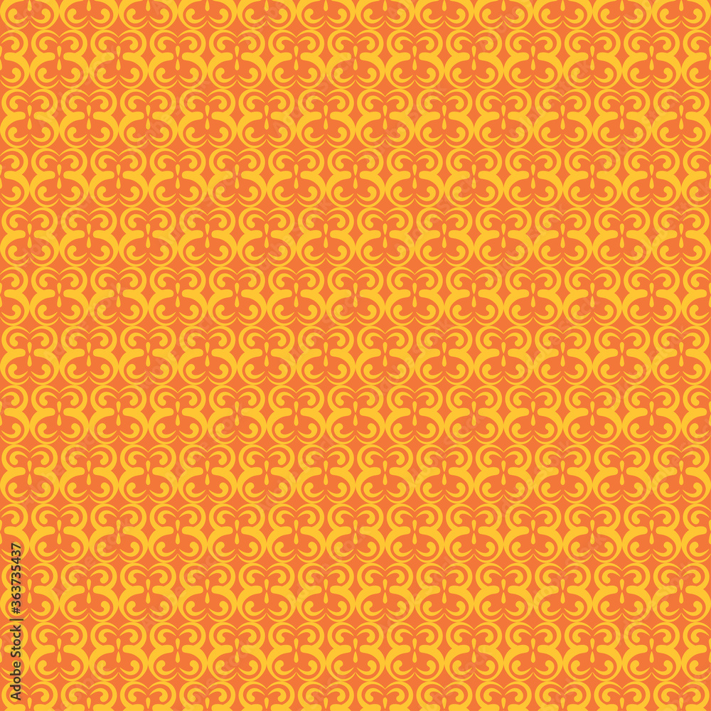 Modern background pattern. Orange yellow seamless pattern. The texture of the wallpaper. Vector background image