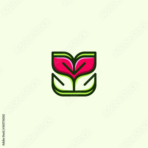 Beauty Flower Nature Pattern Creative Minimalist icon Logo Design Template Element Vector