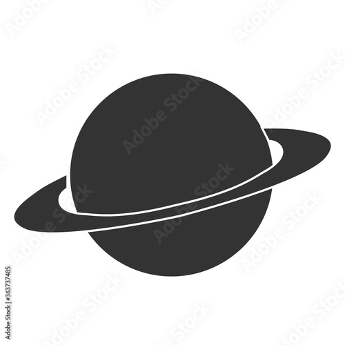 saturn icon on white background. flat style. planet icon for your web site design, logo, app, UI. planet symbol.