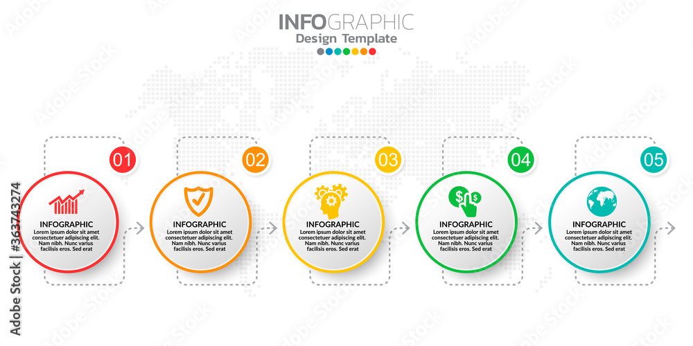 Naklejka premium Digital online marketing banner with icons for business contents.