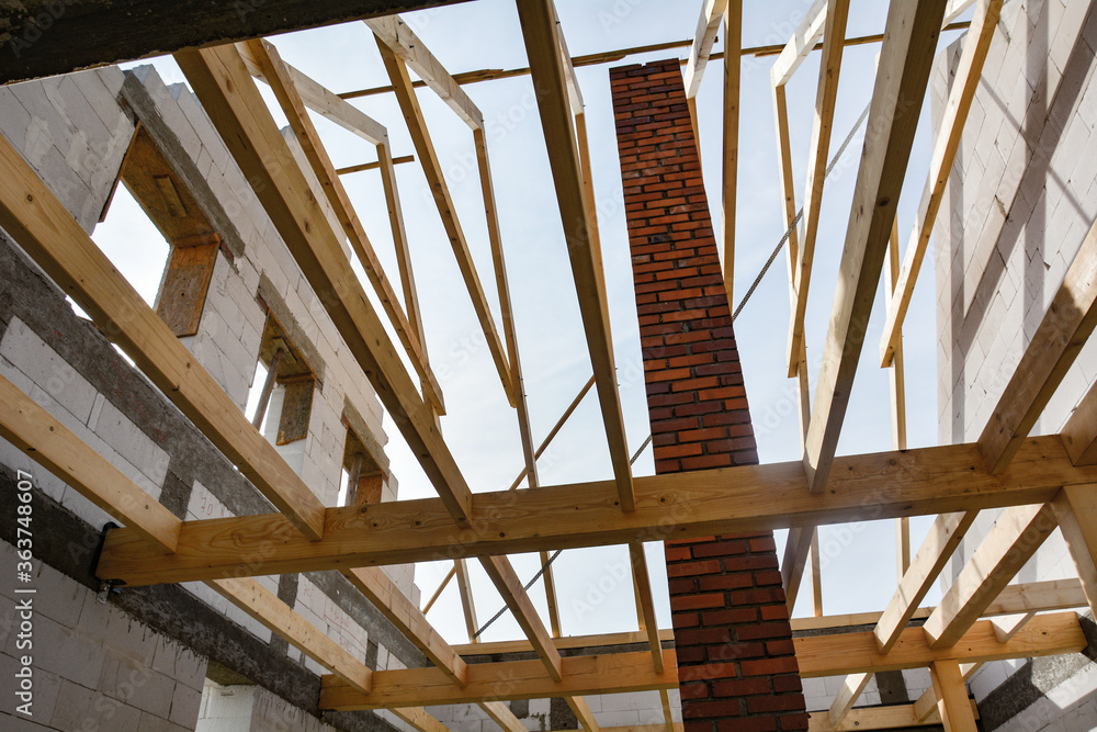 new wooden roof made by roofer new wooden roof made by roofer