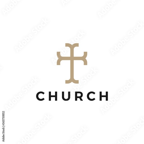 church logo vector icon illustration